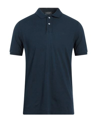 Rossopuro Man Polo Shirt Midnight Blue Size 6 Cotton