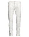 Paolo Pecora Man Pants White Size 32 Cotton, Elastane