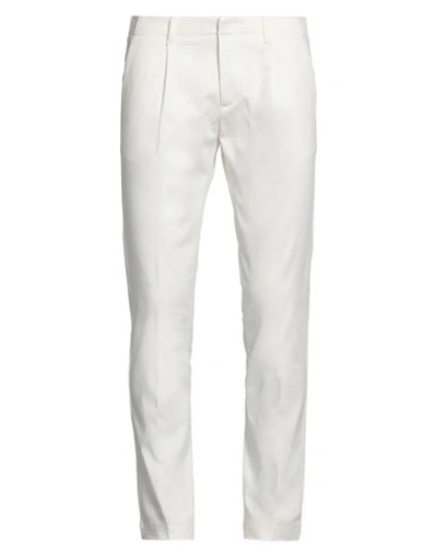 Paolo Pecora Man Pants White Size 32 Cotton, Elastane
