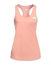 The North Face Woman Tank Top Salmon Pink Size Xl Polyester