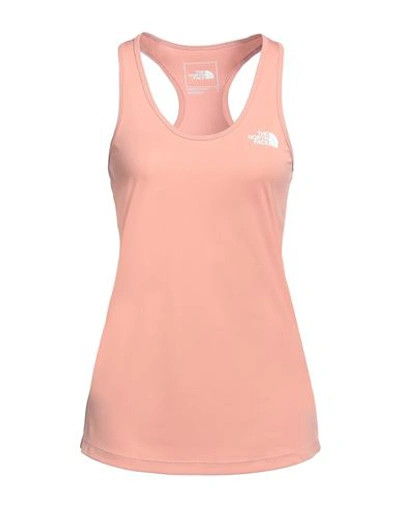 The North Face Woman Tank Top Salmon Pink Size Xl Polyester