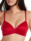 B.tempt'd By Wacoal Future Foundations Wire-free Plunge T-shirt Bra In Haute Red