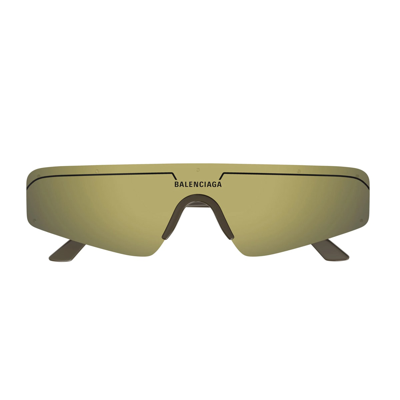 Balenciaga Eyewear Ski Rectangle Frame Sunglasses In Green