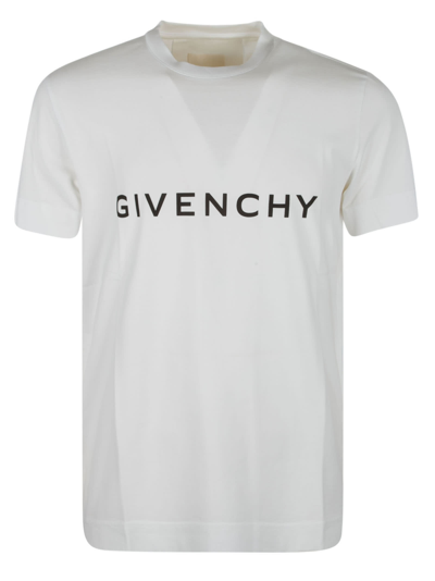 Givenchy Slim Fit Cotton Logo Tee In White