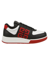 Givenchy G4 Round Toe Low In Black/white/red