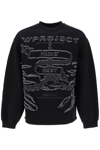 Y/project Black Graphic Sweatshirt In Black (black)
