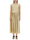 Uma Wang Ardal Sleeveless Maxi Dress In Avorio