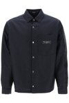 Balmain Padded Nylon Shirt With Buttoned Cuffs In Black