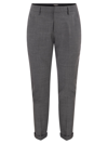 Dondup Gaubert Wool Blend Trousers In Grey