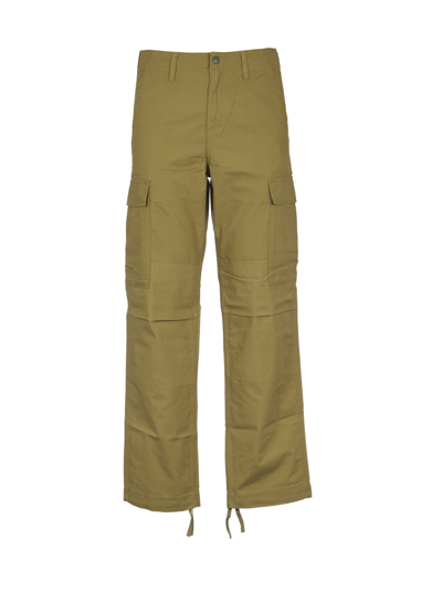 Carhartt Cargo-pockets Straight-leg Trousers In Green