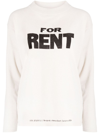 Erl For Rent Slogan-print Jumper