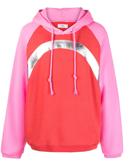 Erl Unisex Raimbow Hoodi Knit In Pink