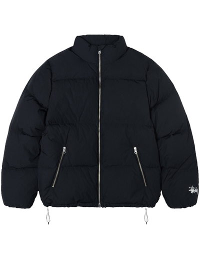 Stussy Logo Puffer In Black