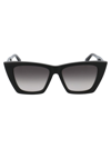 Alexander Mcqueen Eyewear Cat In 001 Black Black Grey