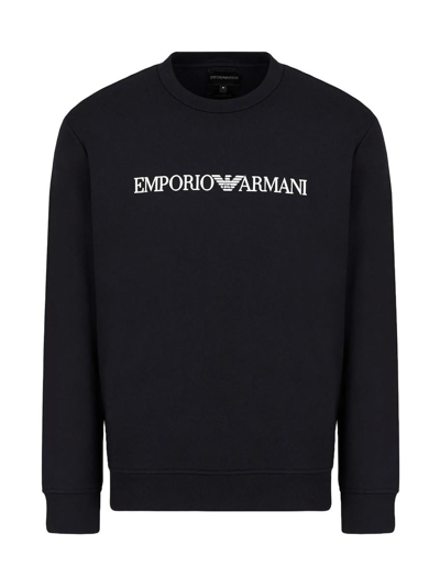 Ea7 Emporio Armani Sweaters In Navy Logo
