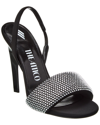 Attico Rem 105mm Crystal-embellished Sandals In Black