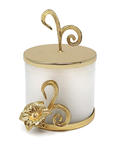Alice Pazkus Candle Holder With Flower Design In Gold