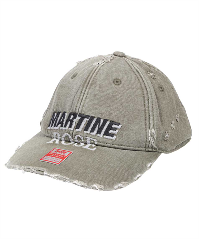 Martine Rose Rolled Distressed Cap In Green