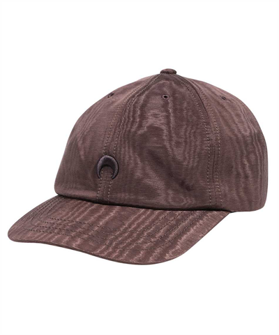 Marine Serre Regenerated Moire Baseball Cap In Brown