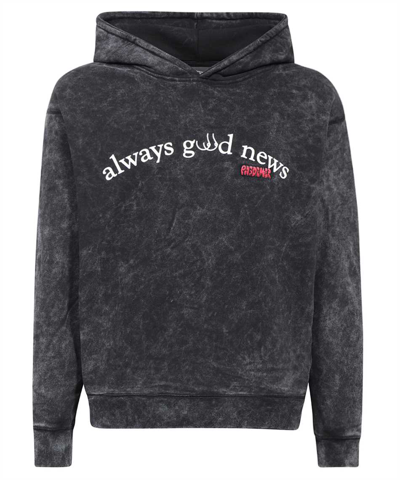 Pas De Mer Always Good News Hoodie In Black