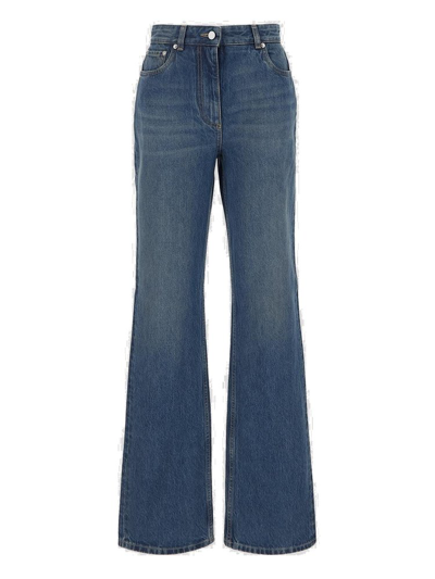 Chloé Logo Patch Flared Jeans In Multi