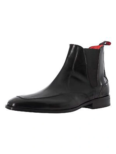 Pre-owned Jeffery West Herren Chelsea-stiefel Aus Poliertem Leder, Schwarz