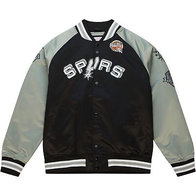 Pre-owned Mitchell & Ness Tony Parker San Antonio Spurs M&n Hof Satin Jacke