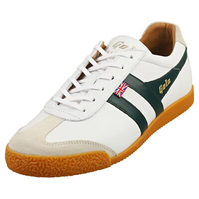 Pre-owned Gola Harrier Elite 2 Herren White Green Sneaker Beilaufig - 44 Eu