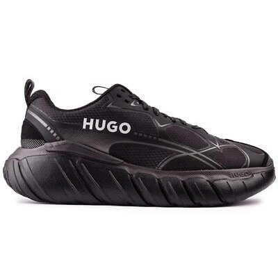 Pre-owned Hugo Boss Hugo Herren Xeno Laufschuhe Sneaker Schwarz