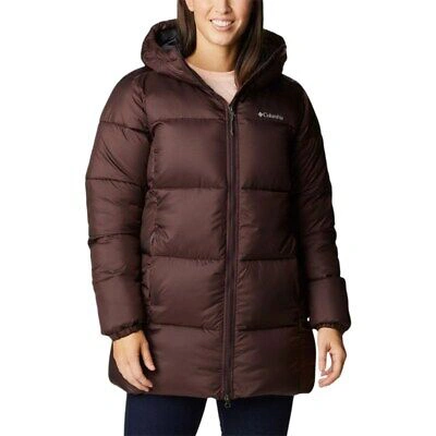 Pre-owned Columbia Jacken Universal Damen  Puffect Mid Hooded Jacket 1864791203 Braun