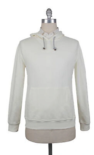 Pre-owned Brunello Cucinelli Creme Baumwolle Kapuzenpullover - M/50 - (bc926233)