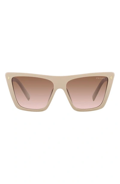 Prada 56mm Square Sunglasses In Brown Grad