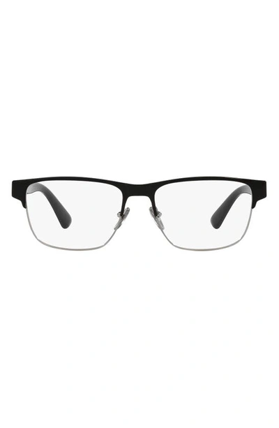 Prada 55mm Square Optical Glasses In Black