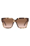 Prada 56mm Square Sunglasses In Brown Tort