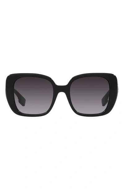 Burberry Helena 54mm Square Sunglasses In Black