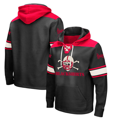 Colosseum Black Nebraska Huskers 2.0 Lace-up Pullover Hoodie