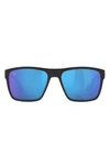 Costa Del Mar Paunch Xl Blue Mirror Polarized Glass Square Mens Sunglasses 6s9050 905001 59 In Black / Blue