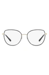 Michael Kors Empire 53mm Round Optical Glasses In Light Gold