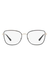 Michael Kors Empire 54mm Square Optical Glasses In Light Gold