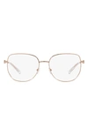 Michael Kors Belleville 54mm Square Optical Glasses In Rose Gold