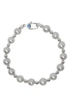 Polite Worldwide Ppf Freshwater Pearl Bracelet In Silver