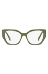 Prada 52mm Optical Glasses In Green