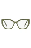 Prada 52mm Optical Glasses In Sage / Black