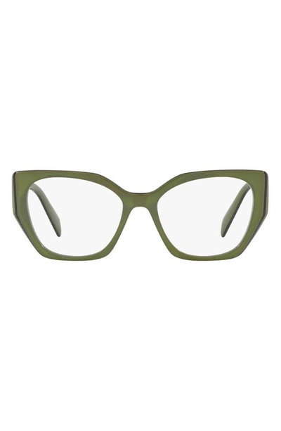 Prada 52mm Optical Glasses In Green