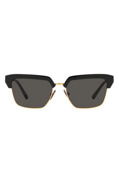 Dolce & Gabbana 55mm Square Sunglasses In Black