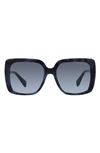 Michael Kors Mallorca 55mm Gradient Square Sunglasses In Blue
