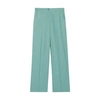 Claudie Pierlot Womens Verts Tailored Wide-leg High-rise Stretch Linen-blend Trousers In Wasser_grun
