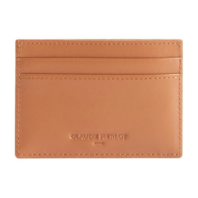 Claudie Pierlot Suede Card Holder In Karamell