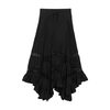 Claudie Pierlot Seloda Pleated Ruffled Woven Maxi Skirt In Schwarz