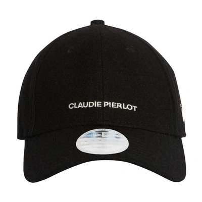 Claudie Pierlot Womens Noir / Gris Logo-embroidered Wool-blend Baseball Cap In Schwarz